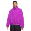 Women's Nike Sportswear Swoosh Plush Jacket -Adidas shop 5675709 Vivid Purple