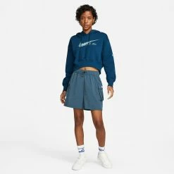 Women's Nike Sportswear Swoosh Fleece Crop Hoodie -Adidas shop 5675783 ALT2