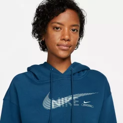 Women's Nike Sportswear Swoosh Fleece Crop Hoodie -Adidas shop 5675783 ALT3