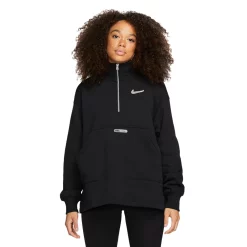Women's Nike Sportswear Swoosh Quarter-Zip Fleece Top 10 Women's Nike Sportswear Swoosh Quarter-Zip Fleece Top -Adidas shop 5675946 Black White