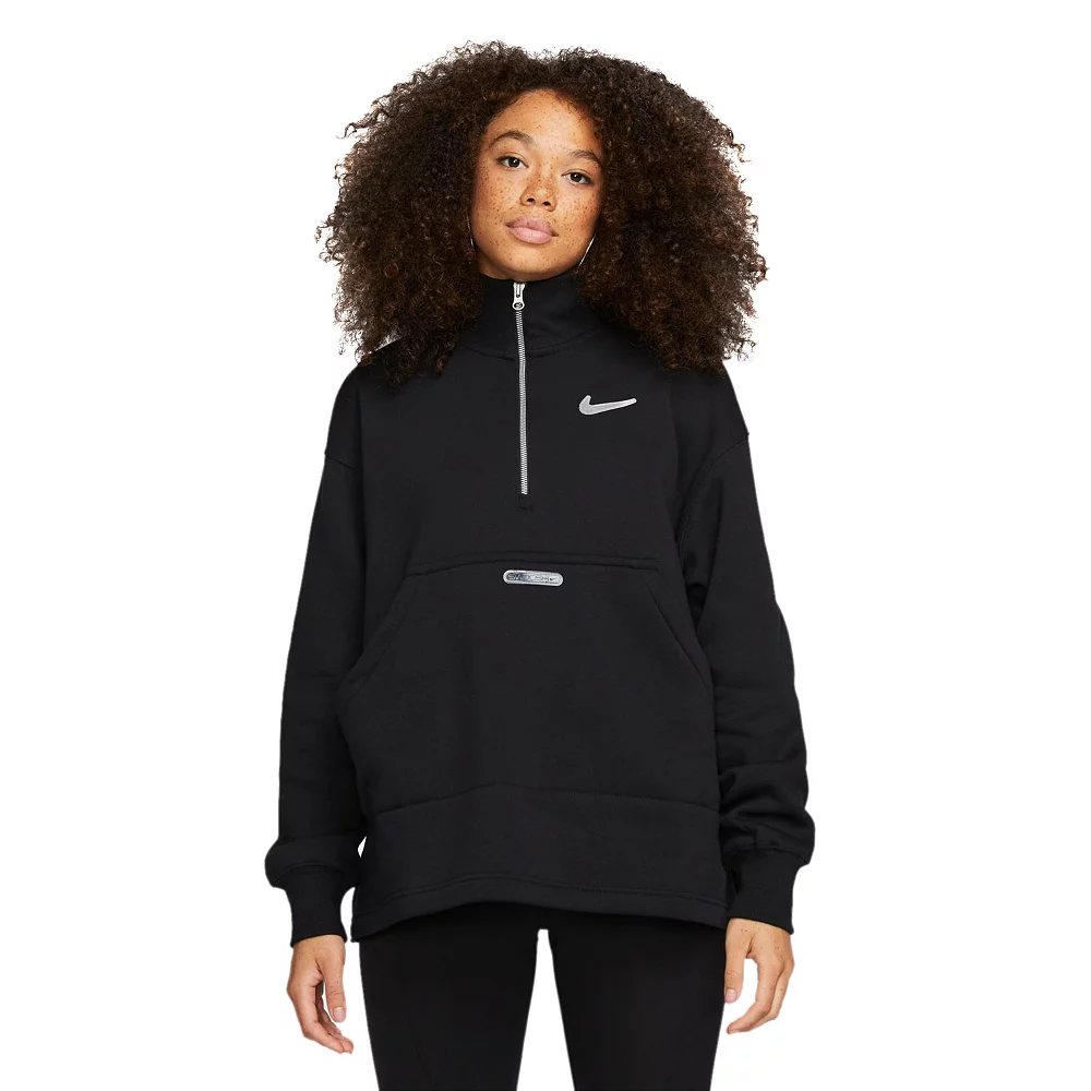 Women's Nike Sportswear Swoosh Quarter-Zip Fleece Top 4 Women's Nike Sportswear Swoosh Quarter-Zip Fleece Top - Image 2
