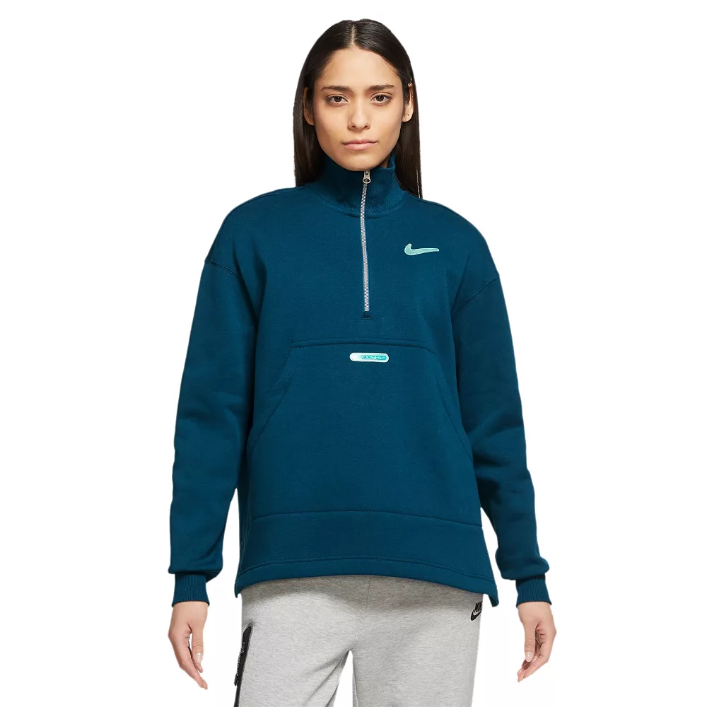 Women's Nike Sportswear Swoosh Quarter-Zip Fleece Top 5 Women's Nike Sportswear Swoosh Quarter-Zip Fleece Top - Image 3