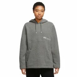 Women's Nike Therma-FIT Cozy Fleece Hoodie -Adidas shop 5676359 Flat Pewter