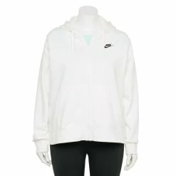 Plus Size Nike Sportswear Club Fleece Full-Zip Hoodie -Adidas shop 5678283 White