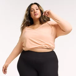 Plus Size FLX Surplice Lightweight Hoodie 8 Plus Size FLX Surplice Lightweight Hoodie -Adidas shop 5679630 Blushed Out