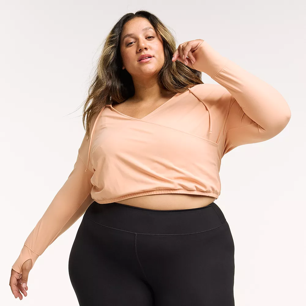 Plus Size FLX Surplice Lightweight Hoodie 5 Plus Size FLX Surplice Lightweight Hoodie - Image 3