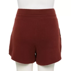 Plus Size FLX Ribbed High-Waisted Sweater Shorts -Adidas shop 5679636 ALT