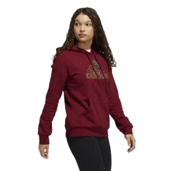 Women's adidas Leopard Metallic Badge Of Sport Fleece Graphic Hoodie -Adidas shop 5709286 ALT2