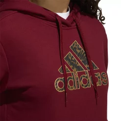 Women's adidas Leopard Metallic Badge Of Sport Fleece Graphic Hoodie -Adidas shop 5709286 ALT3