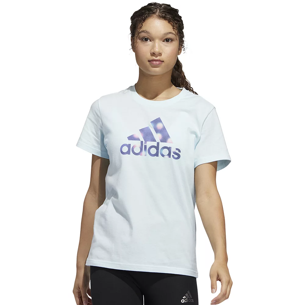 Women's adidas Winter Lights Badge of Sport Graphic Tee 3 Women's adidas Winter Lights Badge of Sport Graphic Tee