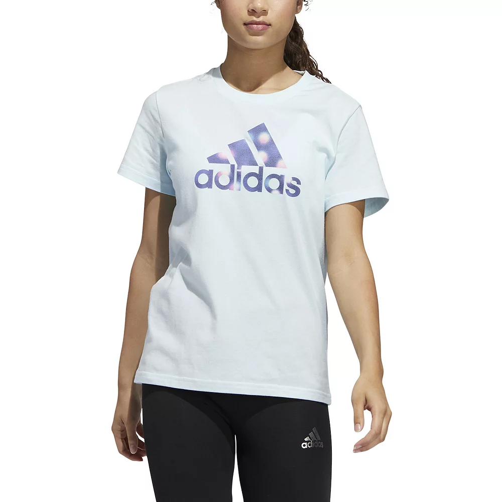 Women's adidas Winter Lights Badge of Sport Graphic Tee 7 Women's adidas Winter Lights Badge of Sport Graphic Tee - Image 5