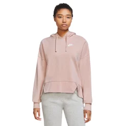 Women's Nike Sportswear Club Fleece Oversized Hoodie -Adidas shop 5710431 Pink Oxford