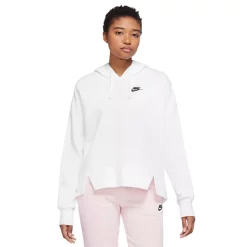 Women's Nike Sportswear Club Fleece Oversized Hoodie -Adidas shop 5710431 White Black