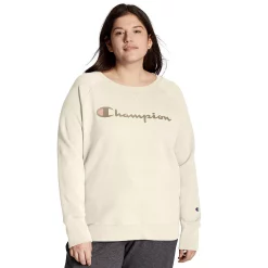 Plus Size Champion® Powerblend Graphic Fleece Sweatshirt -Adidas shop 5720804 Natural