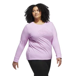 Plus Size adidas Mini Badge Of Sport Long Sleeve Graphic Tee -Adidas shop 5721653 ALT2
