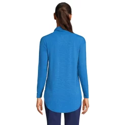 Petite Lands' End Power Performance Cowl Neck Top -Adidas shop 5722629 ALT
