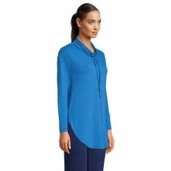 Petite Lands' End Power Performance Cowl Neck Top -Adidas shop 5722629 ALT2