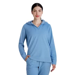 Women's Gaiam Asana Fleece Hoodie -Adidas shop 5723674 Blue Shadow