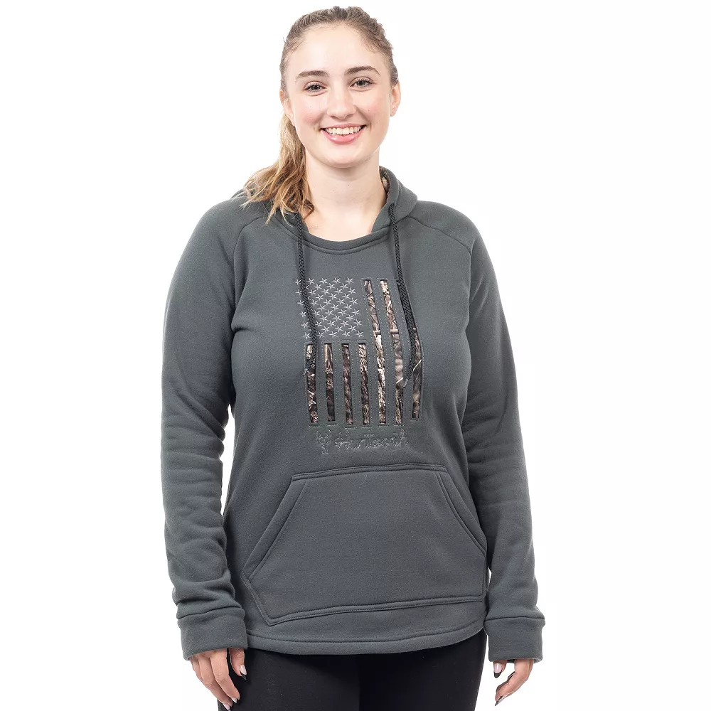 Women's Huntworth Performance Fleece Flag Graphic Hoodie 3 Women's Huntworth Performance Fleece Flag Graphic Hoodie