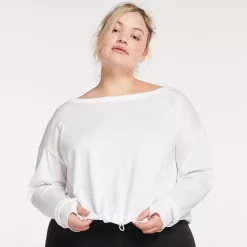 Plus Size FLX Cinched Bungee-Hem Top