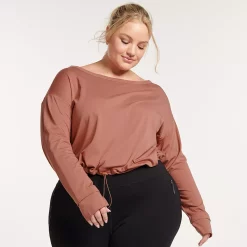 Plus Size FLX Cinched Bungee-Hem Top 7 Plus Size FLX Cinched Bungee-Hem Top -Adidas shop 5753358 Petalwood