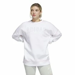 Women's adidas Sportswear Graphic Oversized Fleece Crewneck -Adidas shop 5770383 White