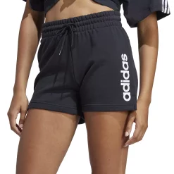Women's adidas Essentials Linear French Terry Shorts -Adidas shop 5774104 Black White
