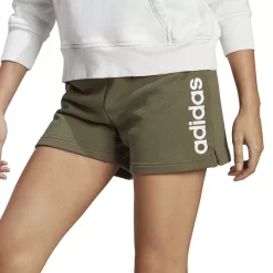 Women's adidas Essentials Linear French Terry Shorts -Adidas shop 5774104 Olive Strata