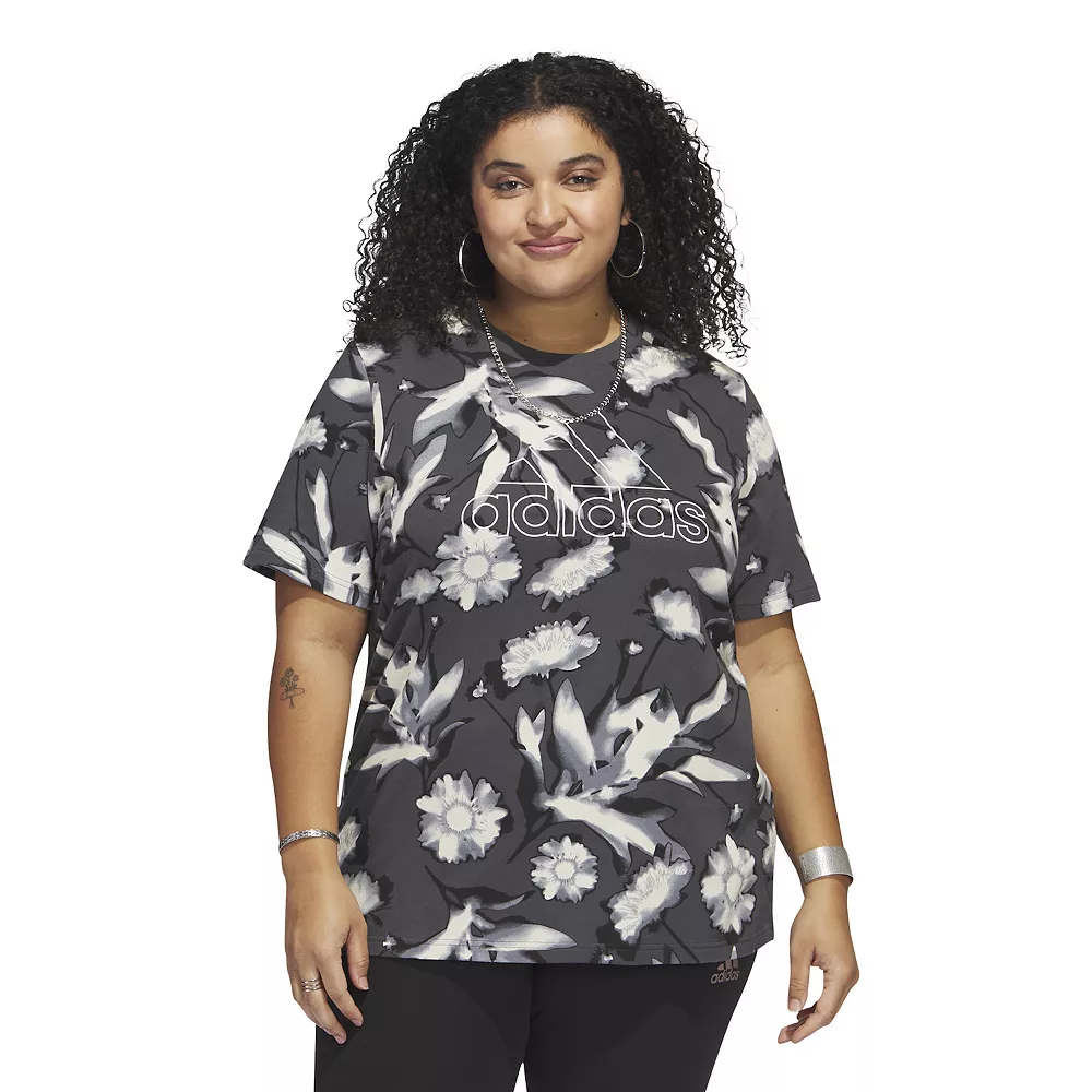 Plus Size adidas Bloom Print Tee 5 Plus Size adidas Bloom Print Tee - Image 3