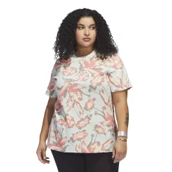 Plus Size adidas Bloom Print Tee 11 Plus Size adidas Bloom Print Tee -Adidas shop 5774292 Linen Green