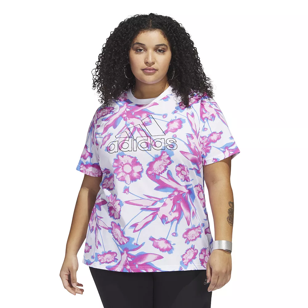 Plus Size adidas Bloom Print Tee 3 Plus Size adidas Bloom Print Tee
