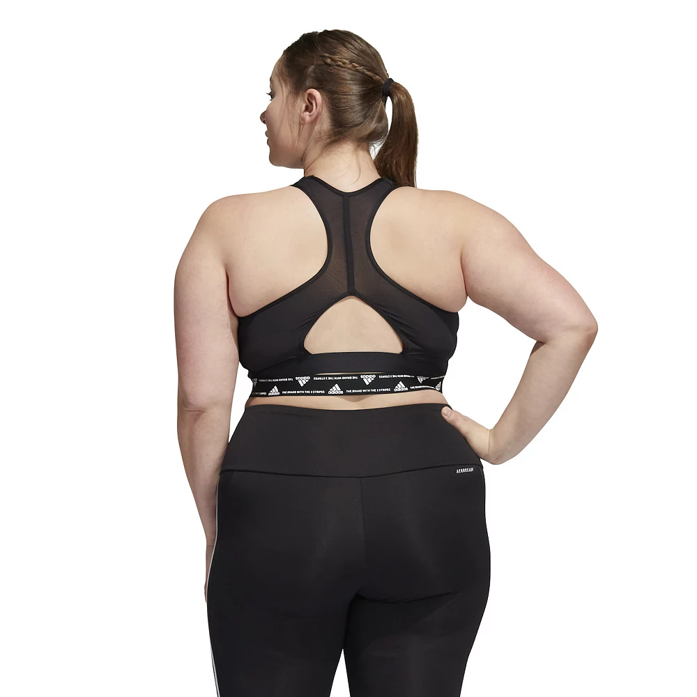 Plus Size adidas Powerreact Training Medium-Impact Sports Bra 9 Plus Size adidas Powerreact Training Medium-Impact Sports Bra - Image 7