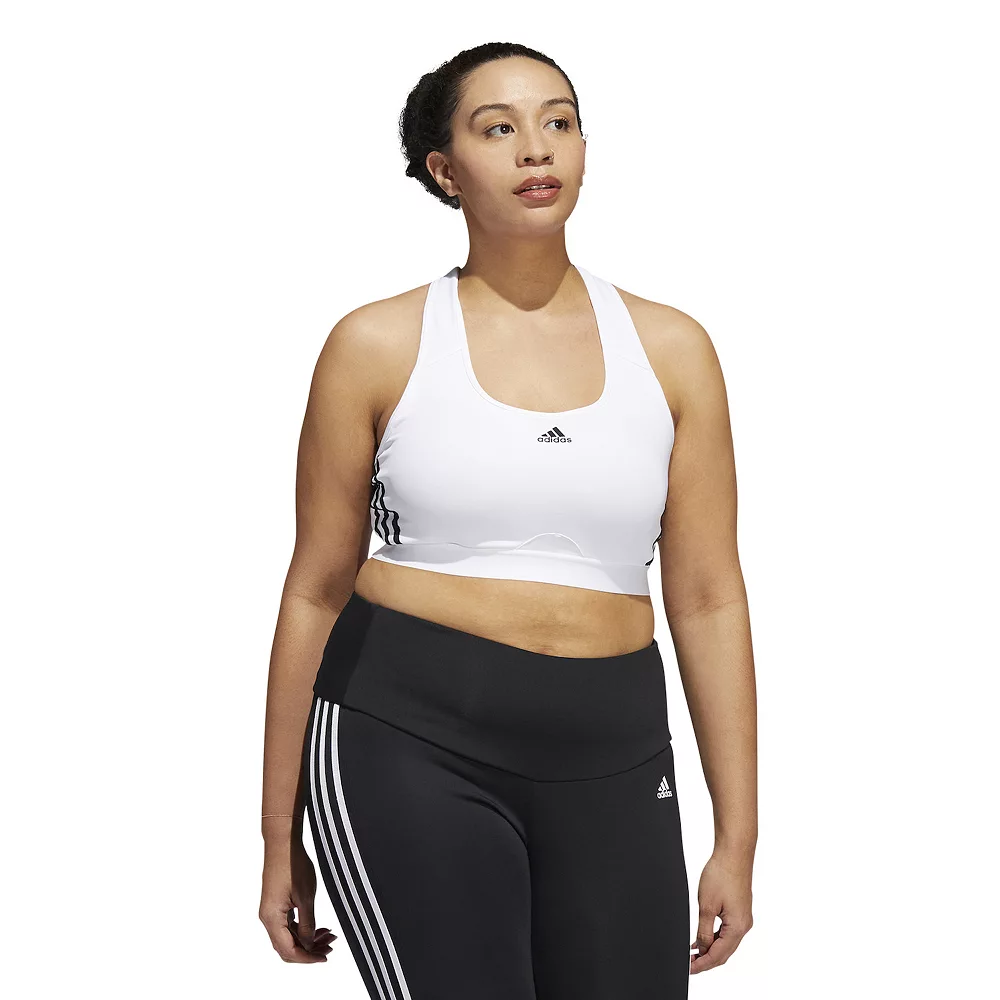 Plus Size adidas Powerreact Training Medium-Impact Sports Bra 4 Plus Size adidas Powerreact Training Medium-Impact Sports Bra - Image 2