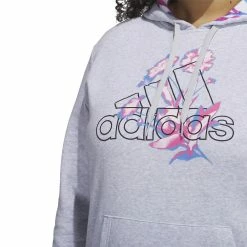 Plus Size adidas Bloom Fleece Hoodie 13 Plus Size adidas Bloom Fleece Hoodie -Adidas shop 5777448 ALT2