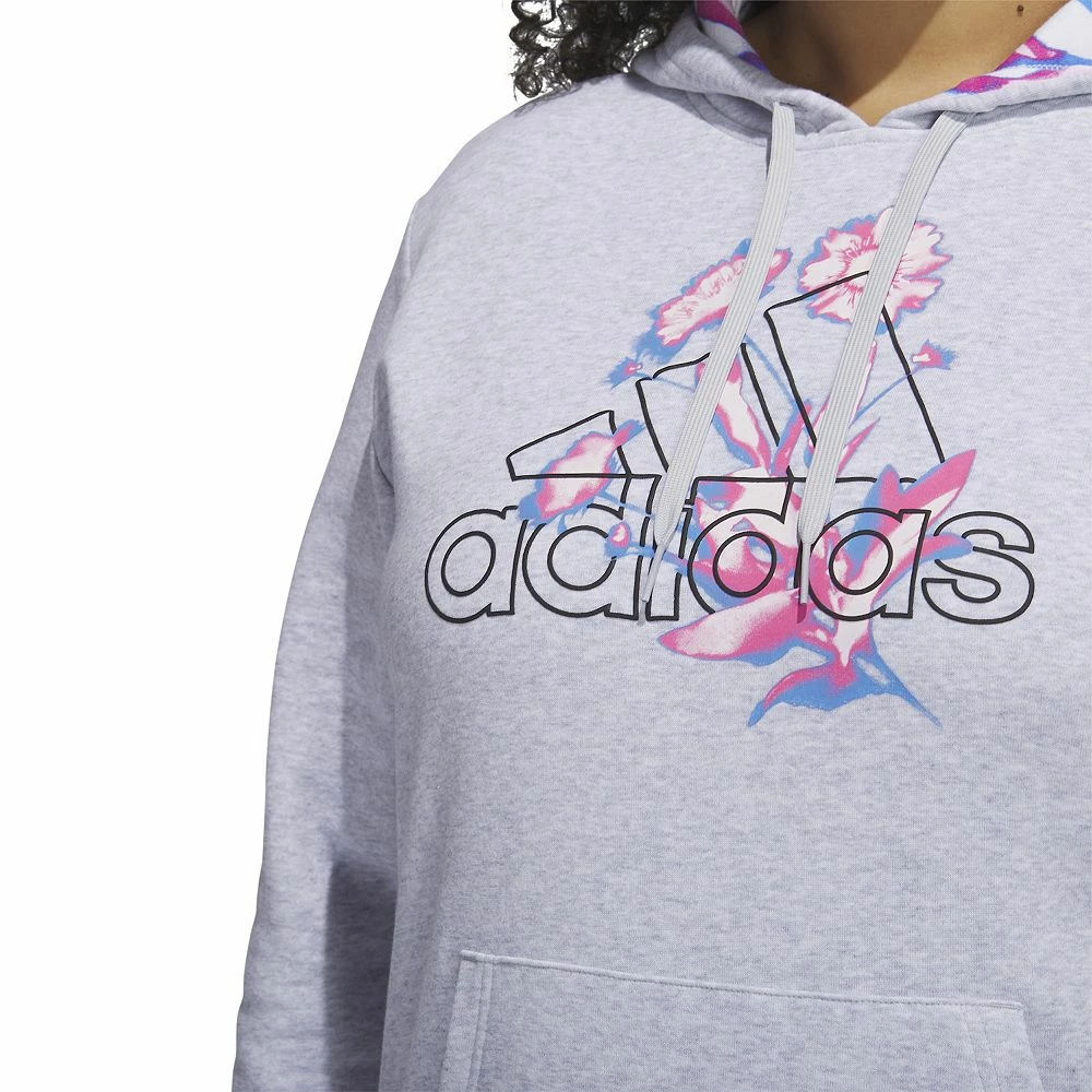 Plus Size adidas Bloom Fleece Hoodie 8 Plus Size adidas Bloom Fleece Hoodie - Image 6