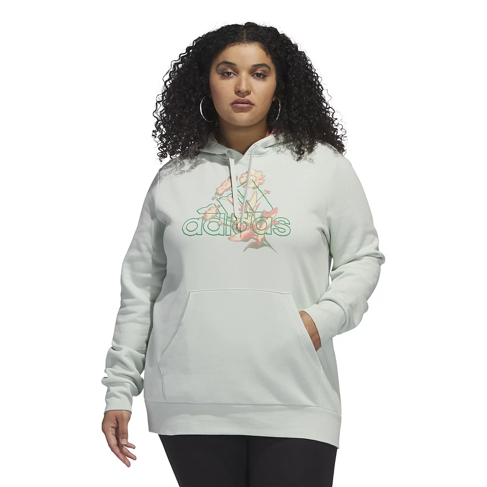 Plus Size adidas Bloom Fleece Hoodie 3 Plus Size adidas Bloom Fleece Hoodie