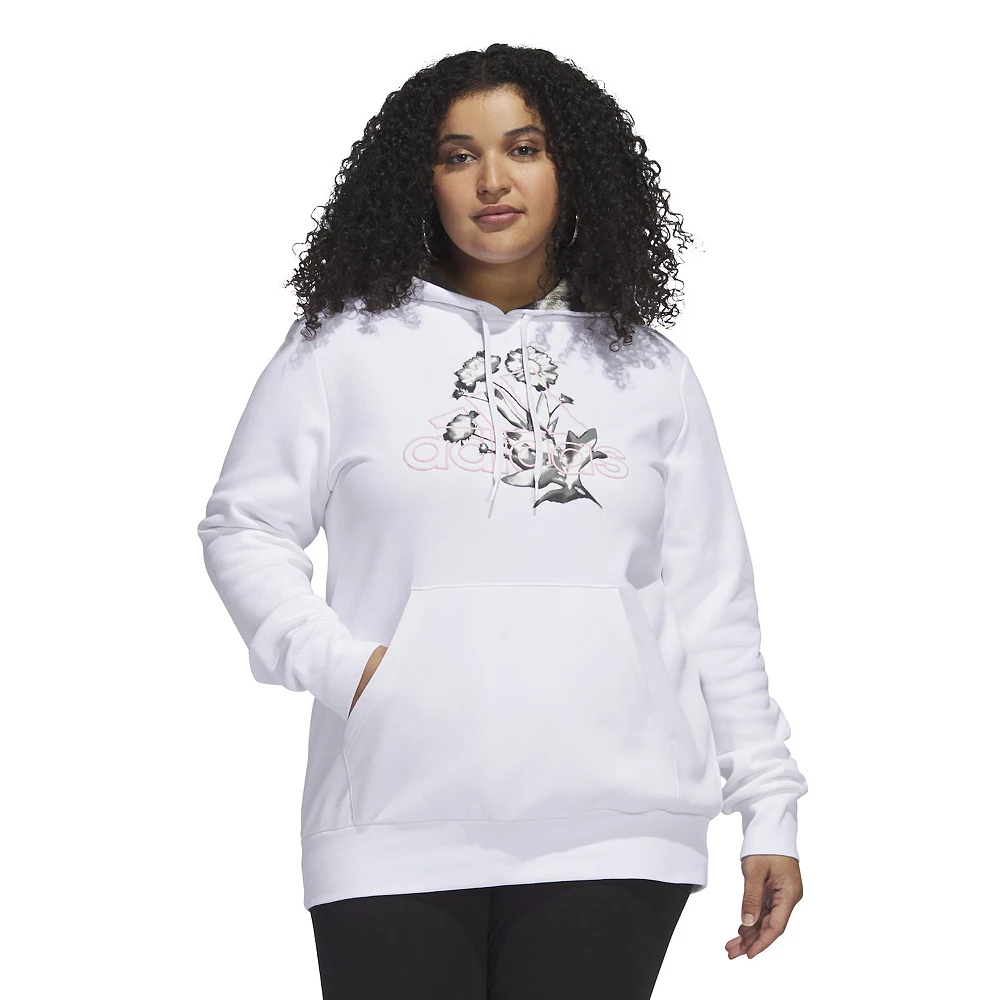 Plus Size adidas Bloom Fleece Hoodie 6 Plus Size adidas Bloom Fleece Hoodie - Image 4