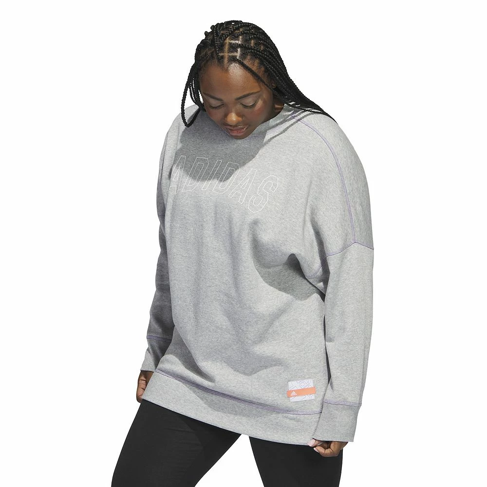 Plus Size adidas Graphic Sporstwear Indoor Crewneck Sweatshirt 3 Plus Size adidas Graphic Sporstwear Indoor Crewneck Sweatshirt