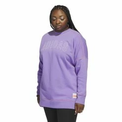 Plus Size adidas Graphic Sporstwear Indoor Crewneck Sweatshirt 13 Plus Size adidas Graphic Sporstwear Indoor Crewneck Sweatshirt -Adidas shop 5777570 Violet Fusion