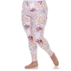 Plus Size White Mark Printed High-Waisted Leggings -Adidas shop 5780869 ALT2