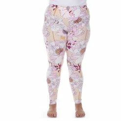 Plus Size White Mark Printed High-Waisted Leggings