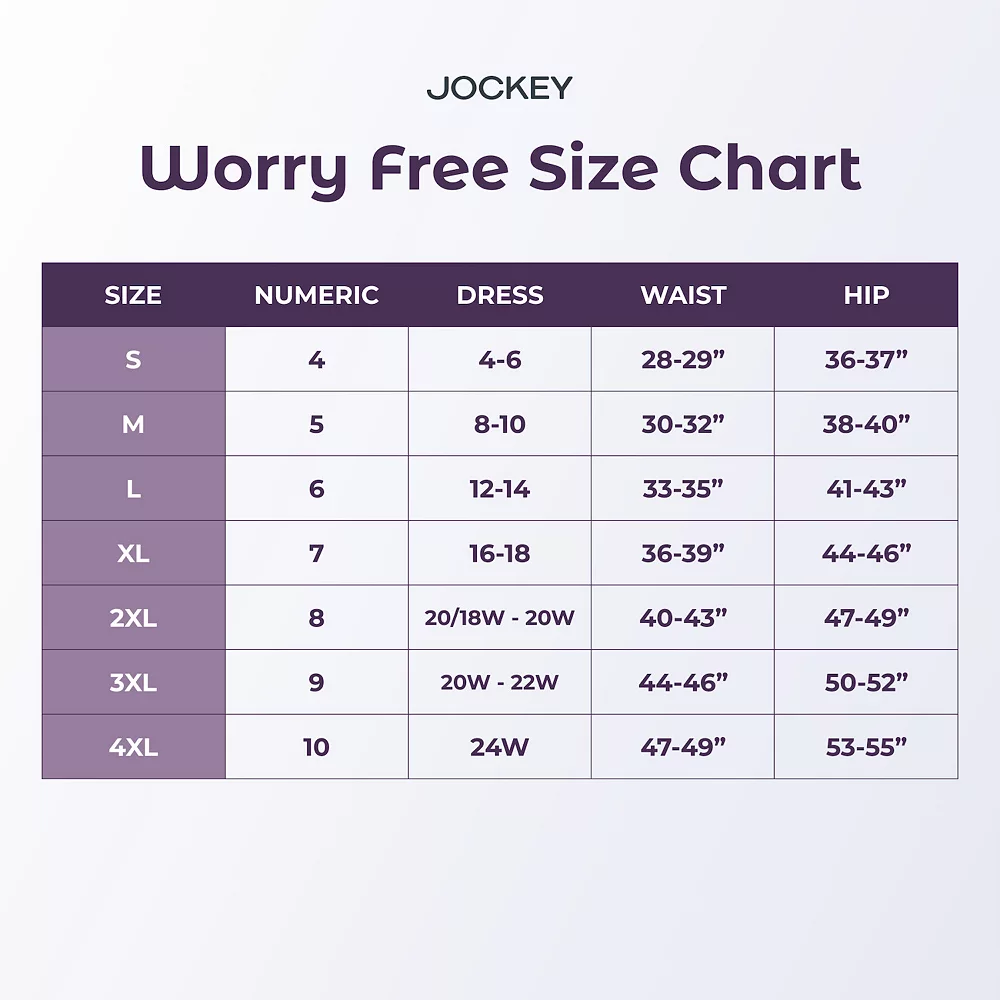 Women's Jockey® Worry Free Heavy Absorbency Brief Panty 2581 10 Women's Jockey® Worry Free Heavy Absorbency Brief Panty 2581 - Image 8