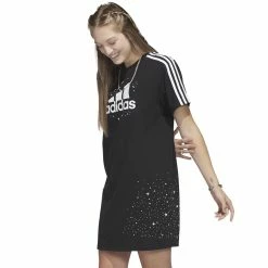 Women's adidas Celestial T-Shirt Dress -Adidas shop 5807195 Black White