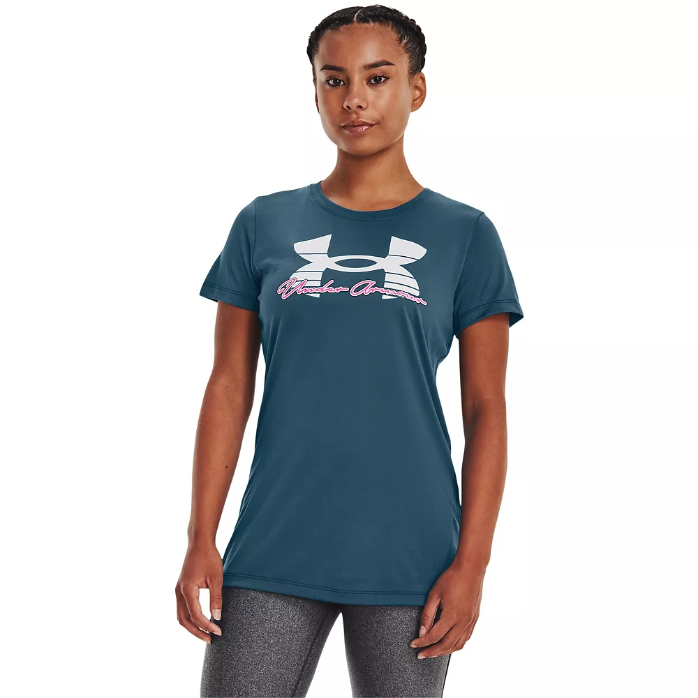 Women's Under Armour Tech™ Script Logo Tee 4 Women's Under Armour Tech™ Script Logo Tee - Image 2