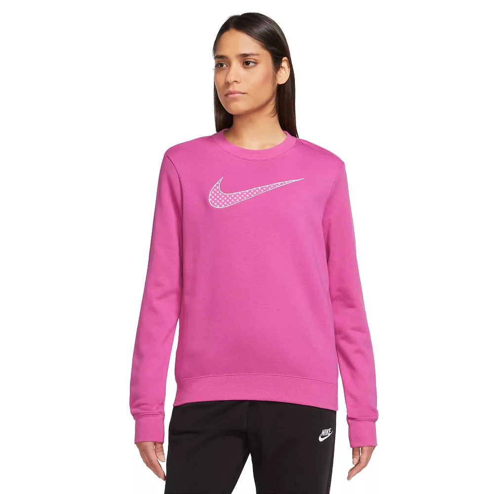 Women's Nike Sportswear Club Fleece Gingham Logo Sweatshirt 5 Women's Nike Sportswear Club Fleece Gingham Logo Sweatshirt - Image 3