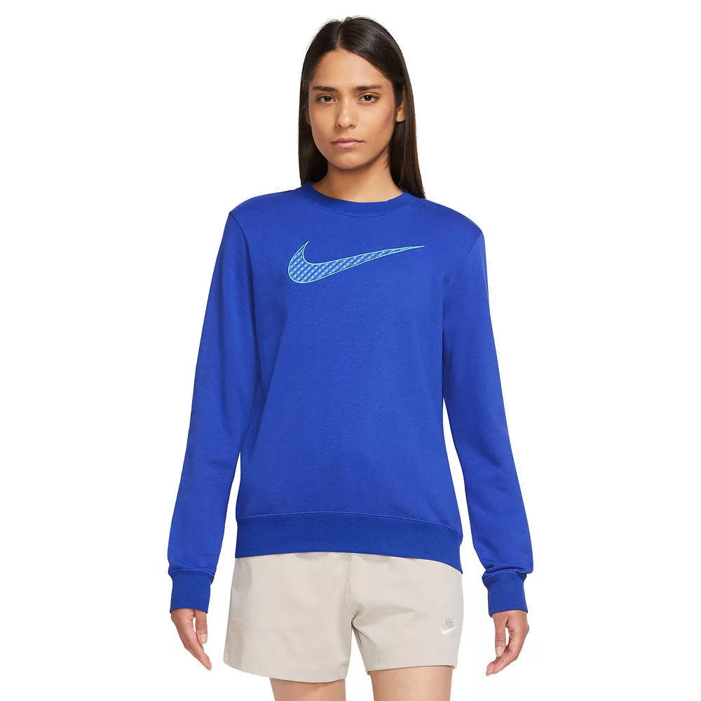 Women's Nike Sportswear Club Fleece Gingham Logo Sweatshirt 4 Women's Nike Sportswear Club Fleece Gingham Logo Sweatshirt - Image 2