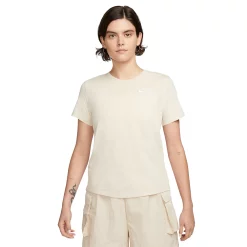 Women's Nike Sportswear Club Essentials Tee -Adidas shop 5813727 Oatmeal
