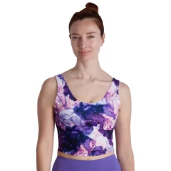 Gaiam Flow Olivia Print Medium-Impact Longline Sports Bra