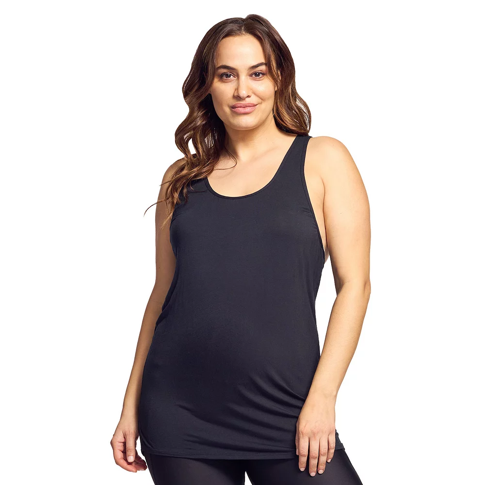 Plus Size Mazu Swim Ultra Soft Racerback Cover Up Tank 4 Plus Size Mazu Swim Ultra Soft Racerback Cover Up Tank - Image 2