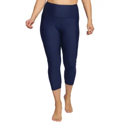 Plus Size Mazu Swim High-Rise Slimming Swim Capri Leggings -Adidas shop 5898935 Navy